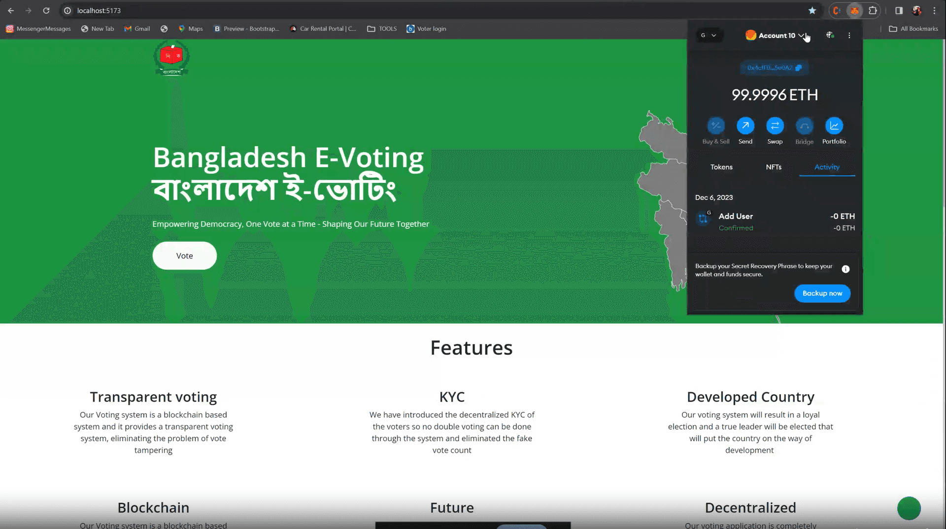 Secure Blockchain E-Voting Platform