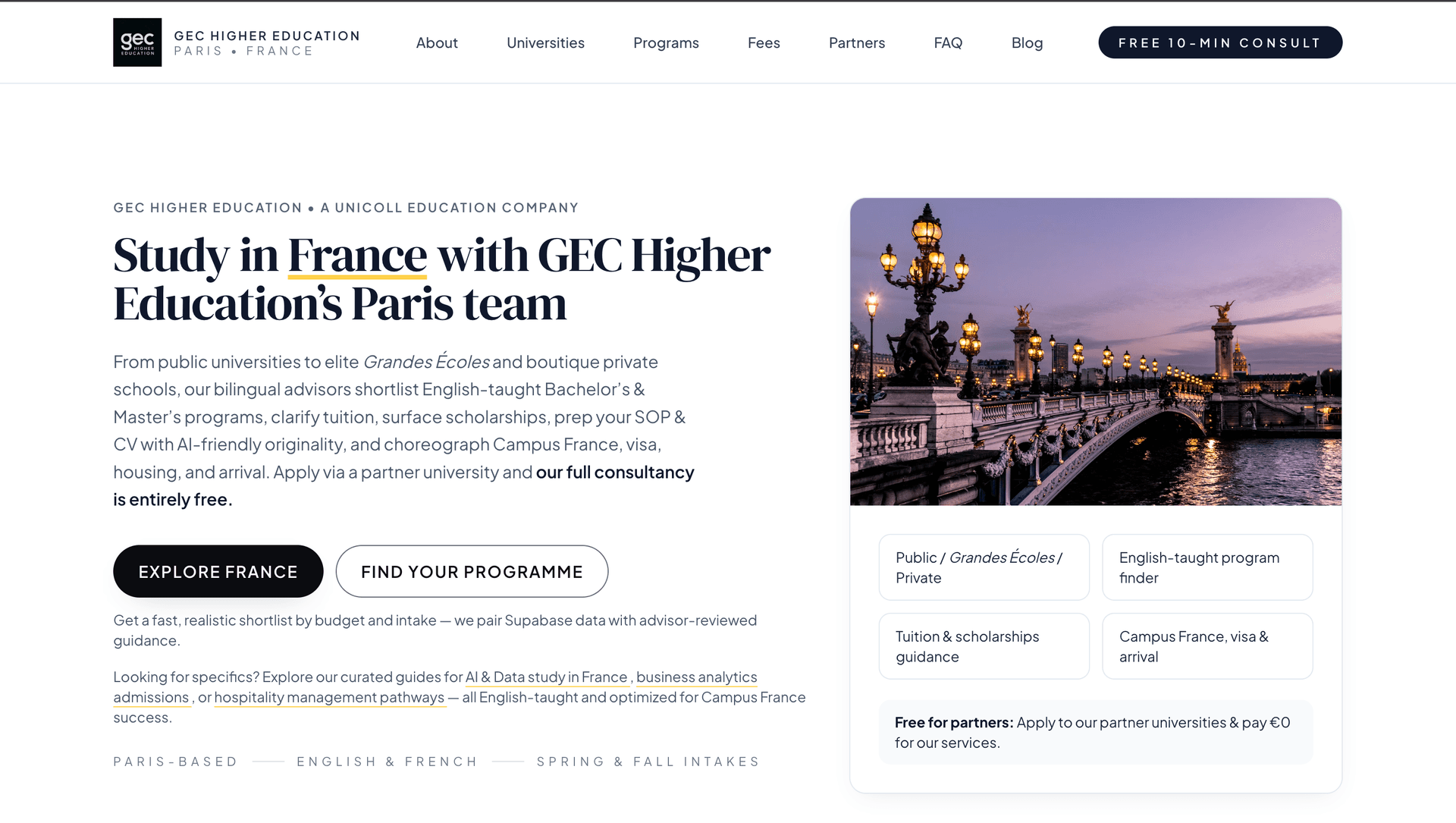 GEC Higher Education — University Finder & Admissions