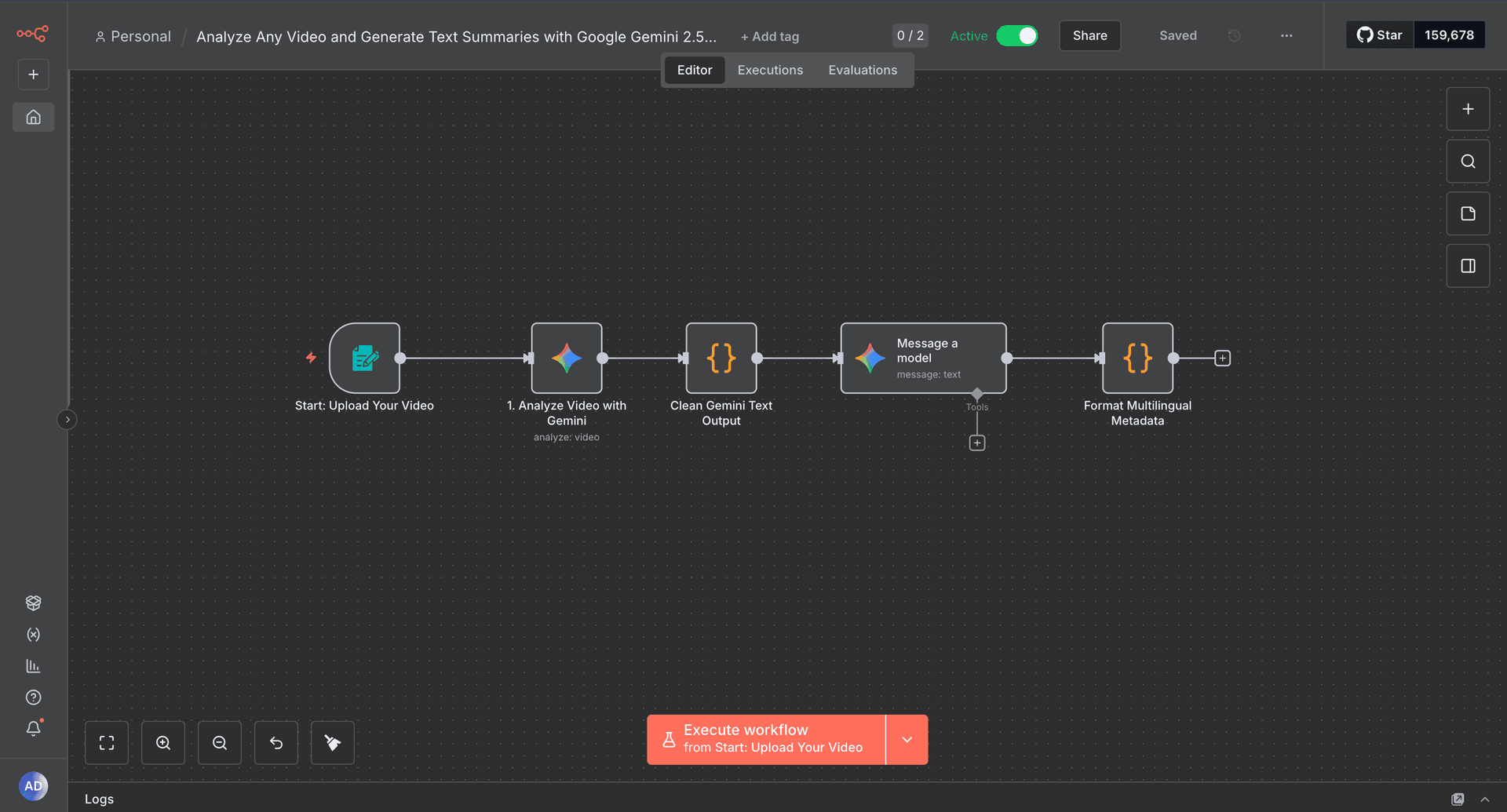 AI-Powered Video-to-Metadata Processing Pipeline (n8n + Gemini 2.5 Pro)